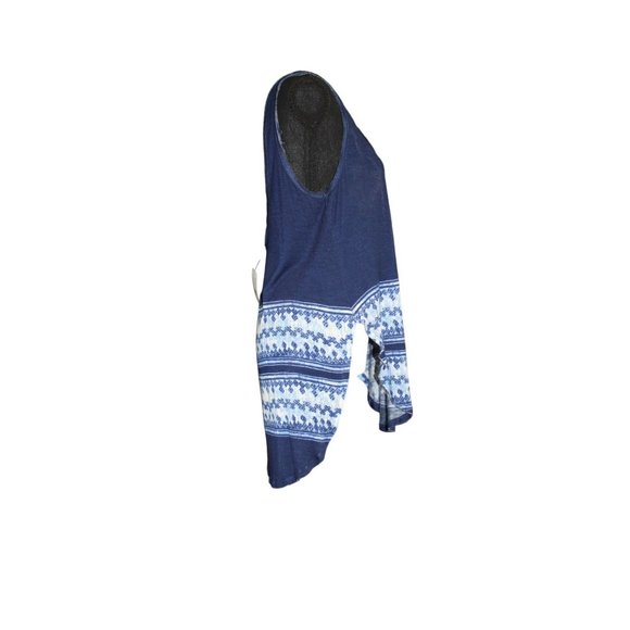 Me to We/ Tank top /(Size M) Navy -tie dye / 95% Rayon & 5% Spandex - Picture 4 of 7